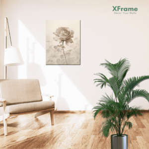 Xframe Floral Wall Art | Textured Digital Reprint | UV Coated MDF Wall Art | 12 x 9in