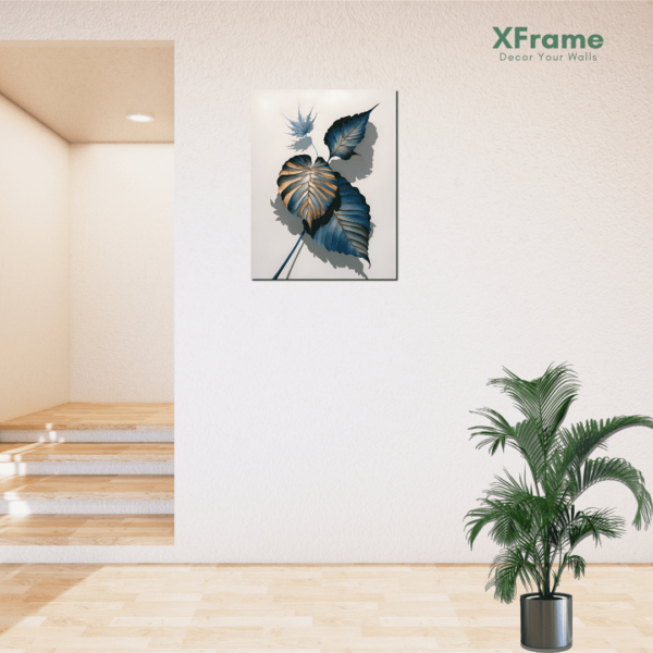 XFrame Beautiful Leaf Wall Art | Digital Reprint | Textured MDF Art | 12 x 9in